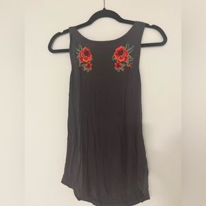 American Eagle Soft and Sexy Embroidered Tank Top